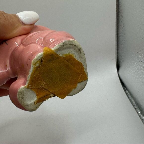Vtg 1950’s Japan Pottery PINK ELEPHANT Trunk Up Good Luck Salt & Pepper Shakers - Picture 5 of 7